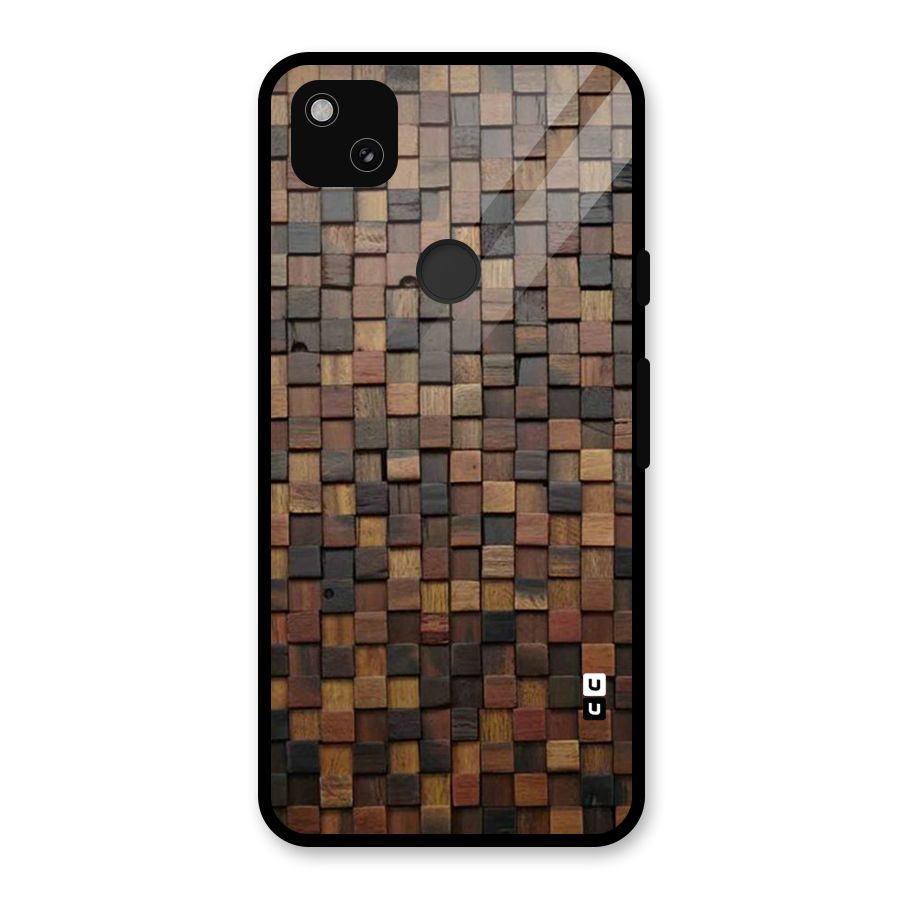 Blocks Of Wood Glass Back Case for Google Pixel 4a