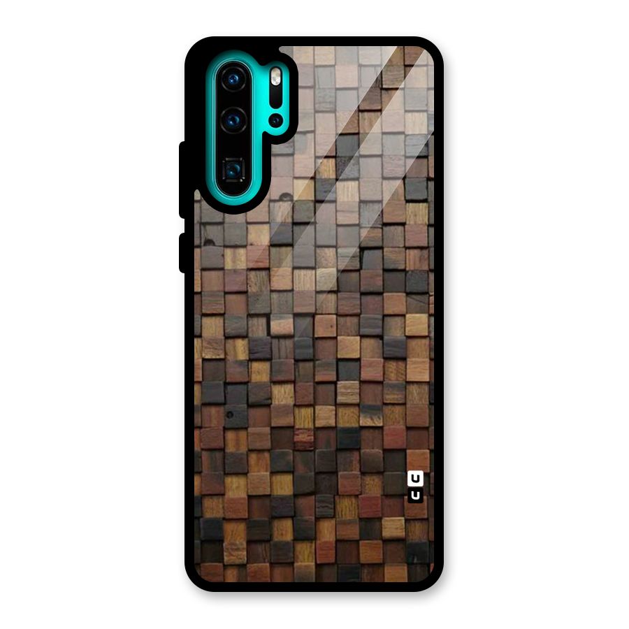 Blocks Of Wood Glass Back Case for Huawei P30 Pro