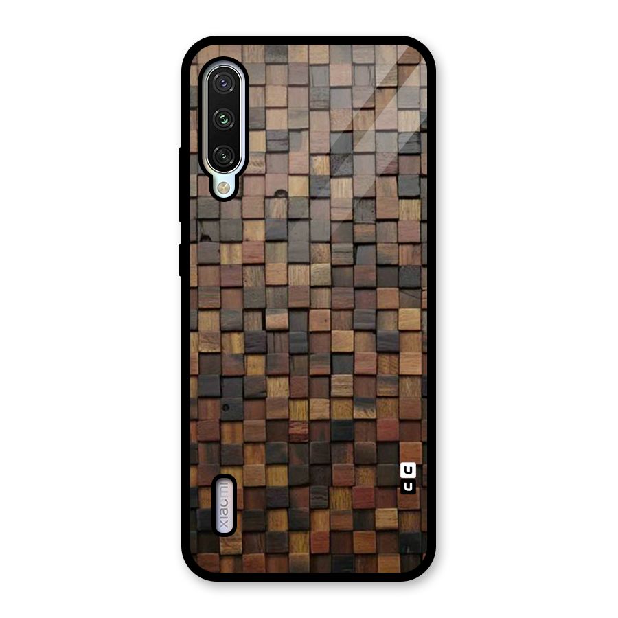 Blocks Of Wood Glass Back Case for Mi A3