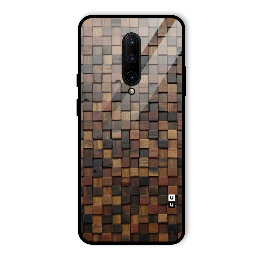 Blocks Of Wood Glass Back Case for OnePlus 7 Pro
