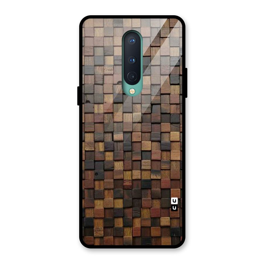 Blocks Of Wood Glass Back Case for OnePlus 8