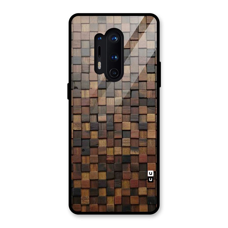 Blocks Of Wood Glass Back Case for OnePlus 8 Pro