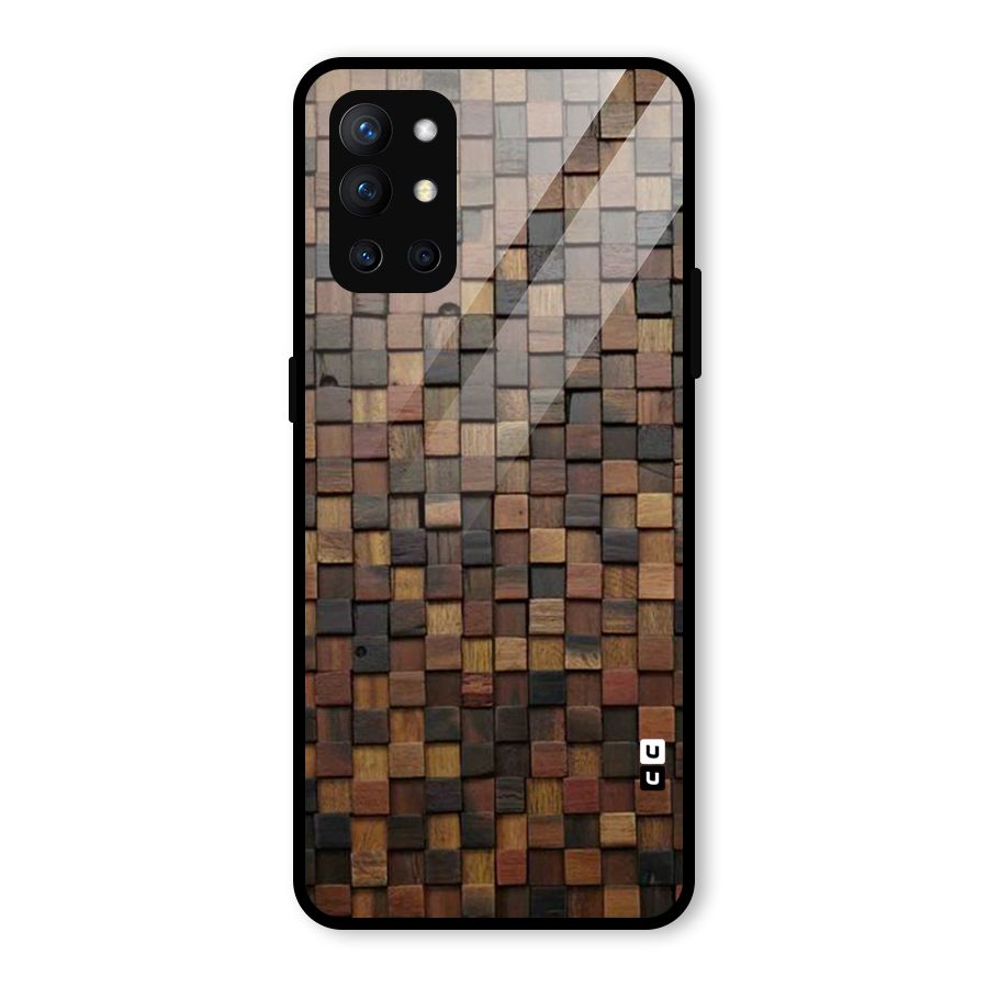 Blocks Of Wood Glass Back Case for OnePlus 9R