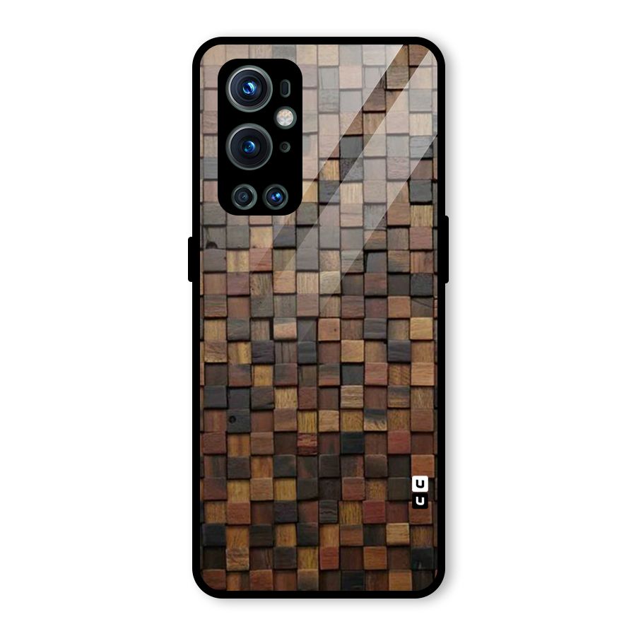 Blocks Of Wood Glass Back Case for OnePlus 9 Pro