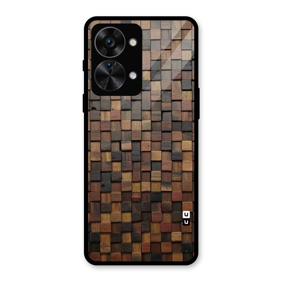 Blocks Of Wood Glass Back Case for OnePlus Nord 2T
