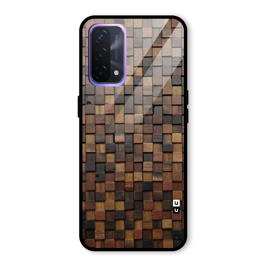 Blocks Of Wood Glass Back Case for Oppo A74 5G