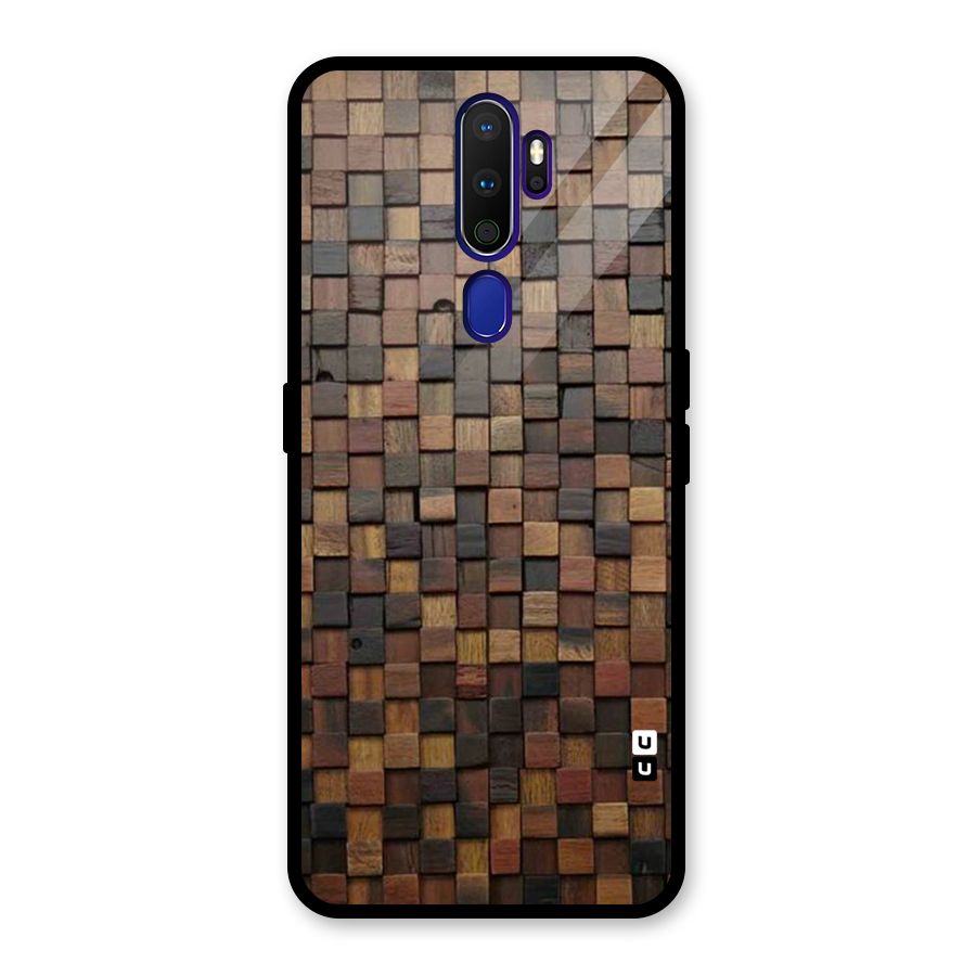 Blocks Of Wood Glass Back Case for Oppo A9 (2020)