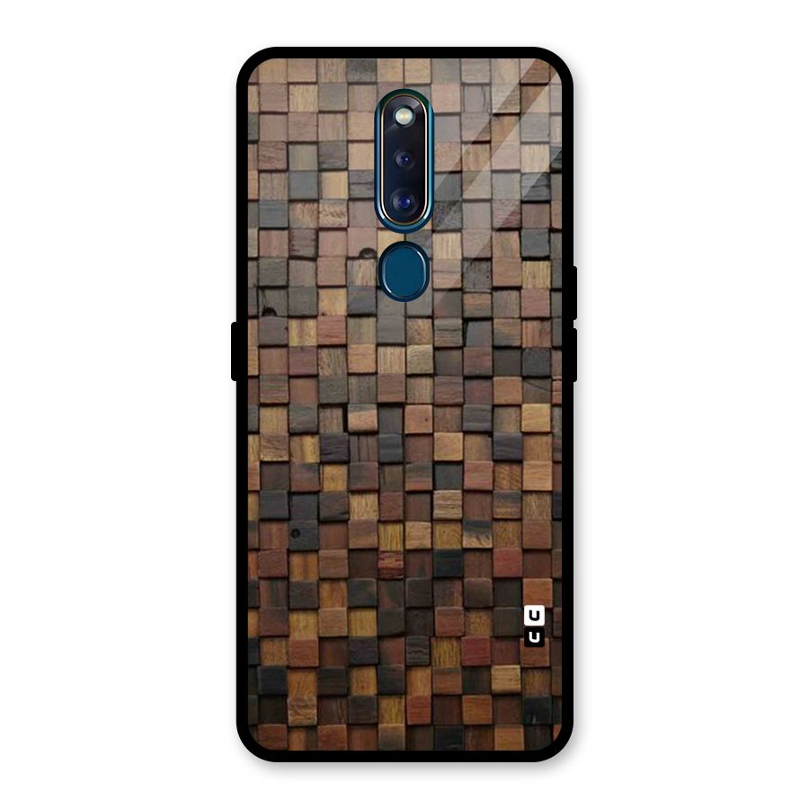 Blocks Of Wood Glass Back Case for Oppo F11 Pro