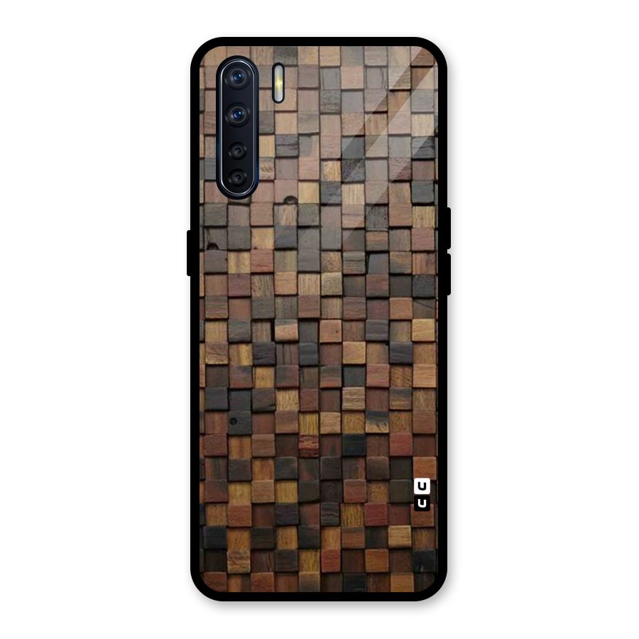 Blocks Of Wood Glass Back Case for Oppo F15