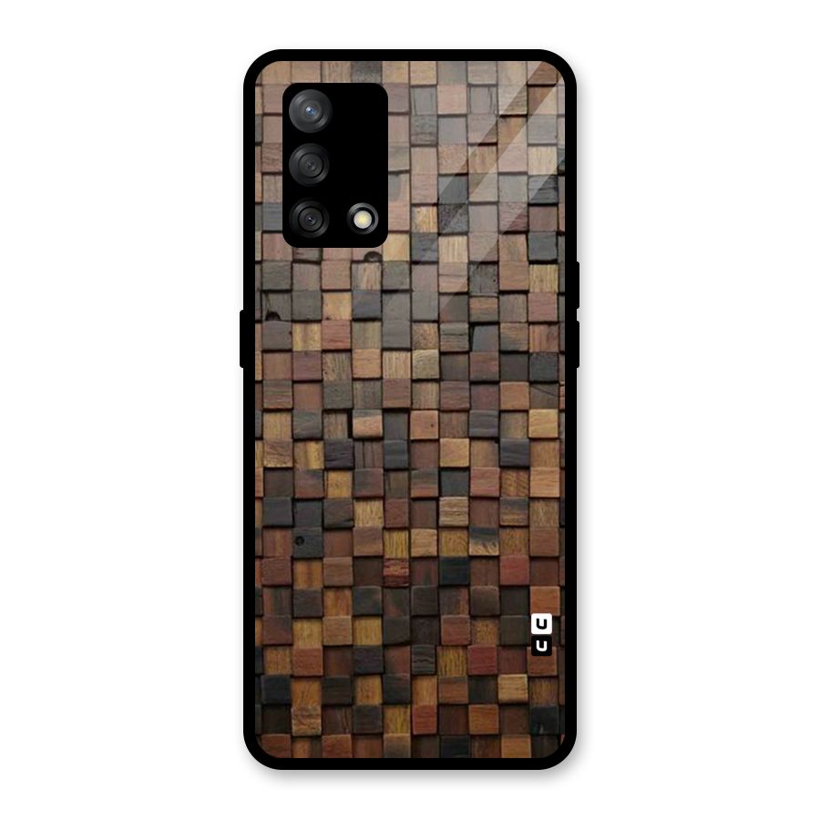 Blocks Of Wood Glass Back Case for Oppo F19