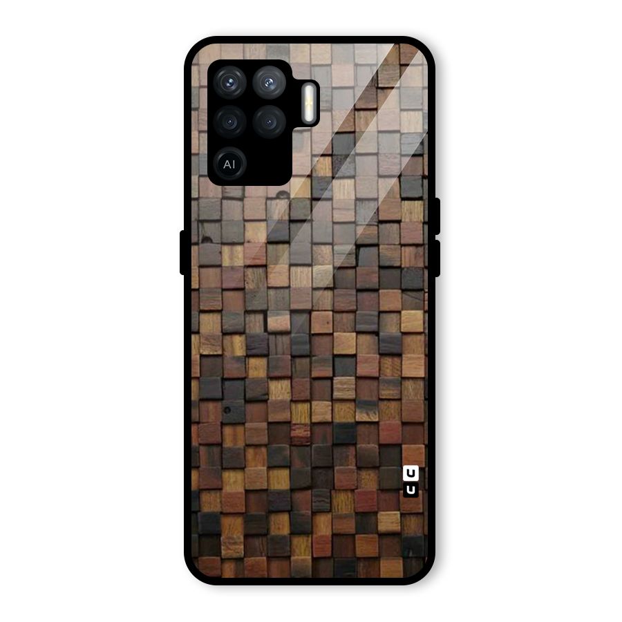 Blocks Of Wood Glass Back Case for Oppo F19 Pro
