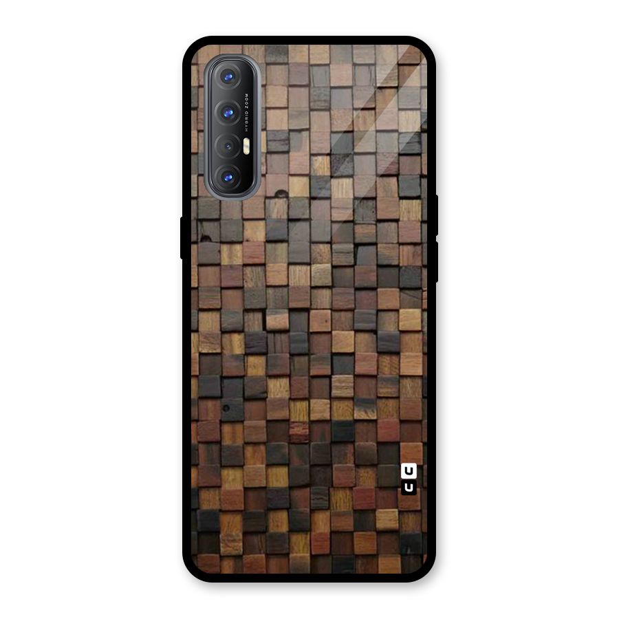Blocks Of Wood Glass Back Case for Oppo Reno3 Pro