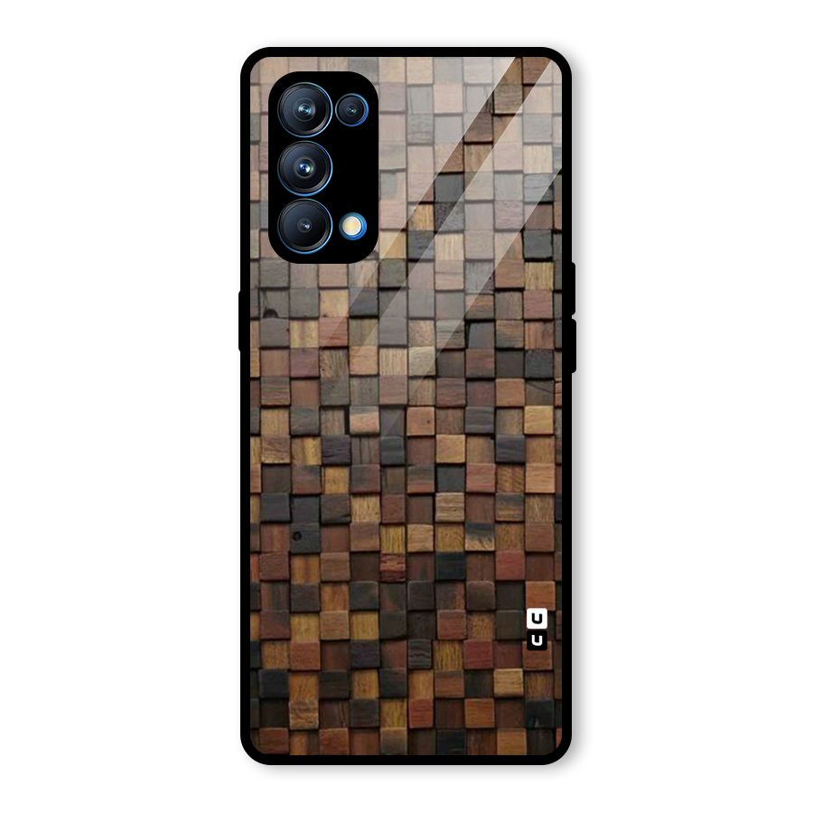 Blocks Of Wood Glass Back Case for Oppo Reno5 Pro 5G