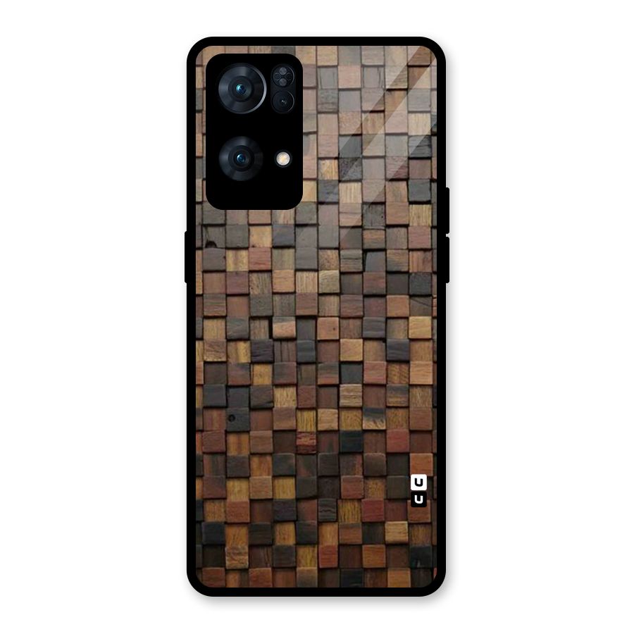 Blocks Of Wood Glass Back Case for Oppo Reno7 Pro 5G