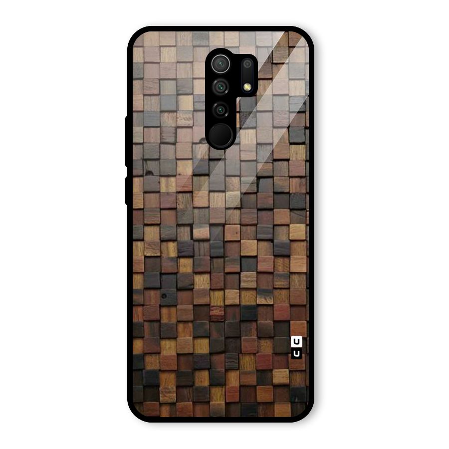Blocks Of Wood Glass Back Case for Poco M2