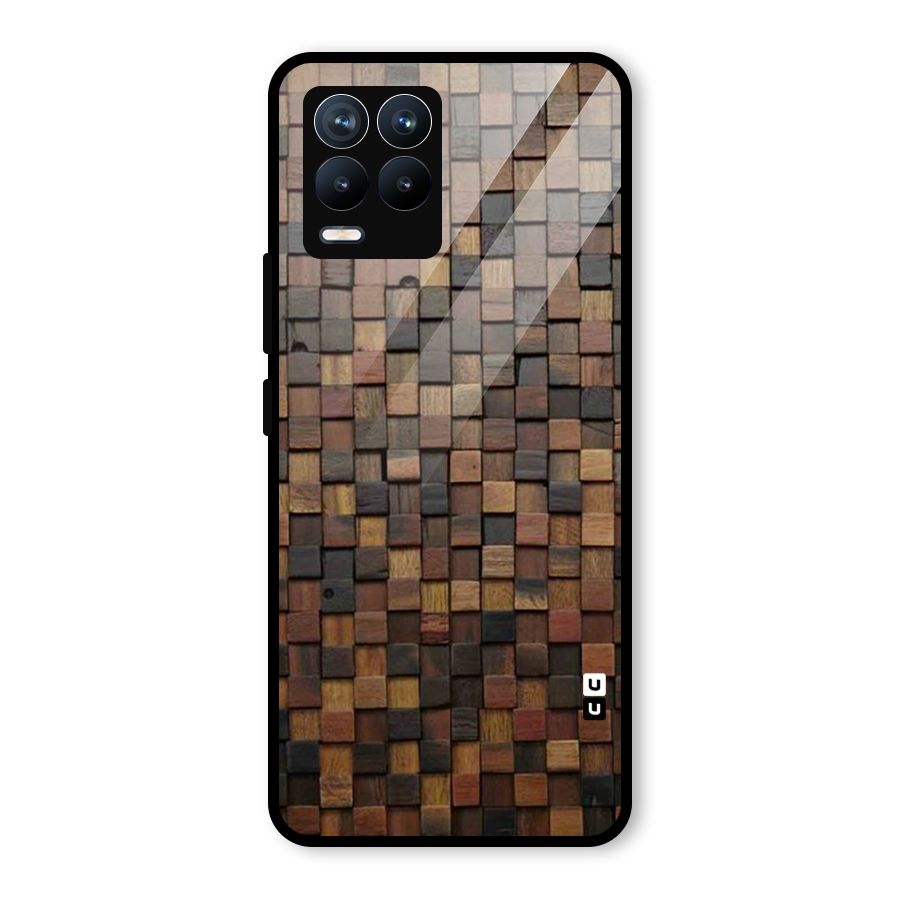Blocks Of Wood Glass Back Case for Realme 8 Pro