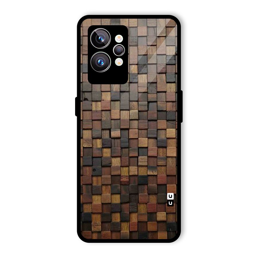 Blocks Of Wood Glass Back Case for Realme GT2 Pro