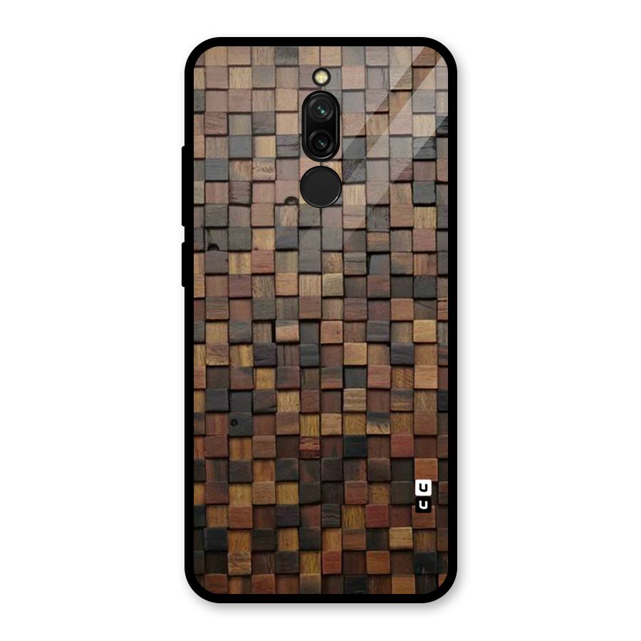 Blocks Of Wood Glass Back Case for Redmi 8