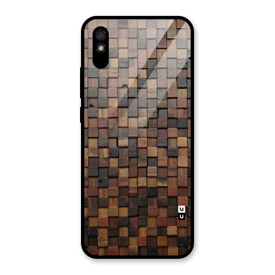 Blocks Of Wood Glass Back Case for Redmi 9i