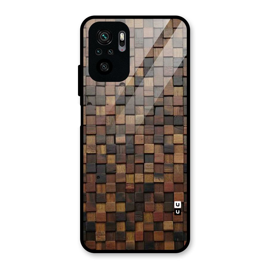 Blocks Of Wood Glass Back Case for Redmi Note 10S