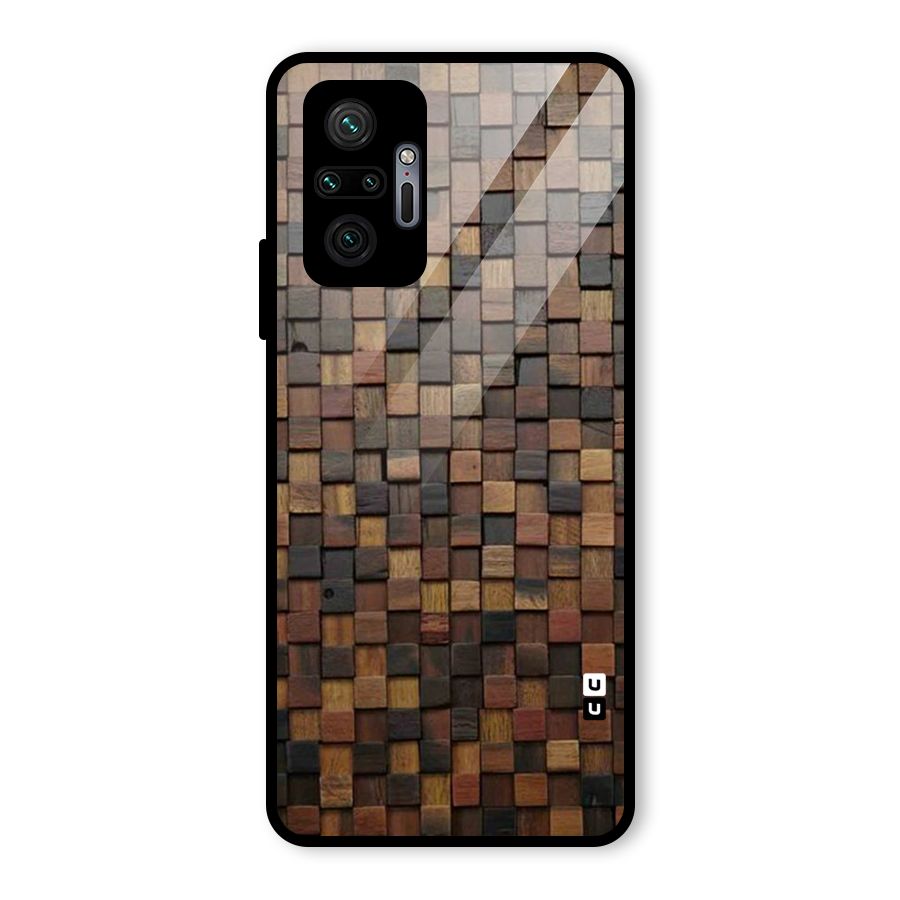 Blocks Of Wood Glass Back Case for Redmi Note 10 Pro