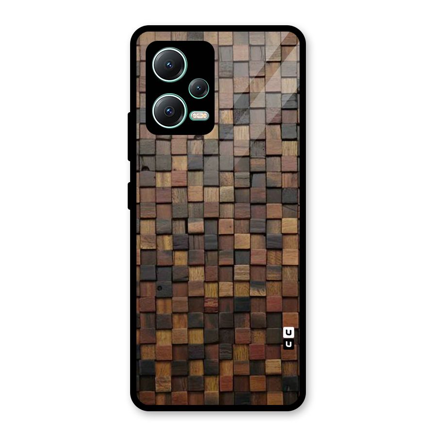 Blocks Of Wood Glass Back Case for Redmi Note 12 5G