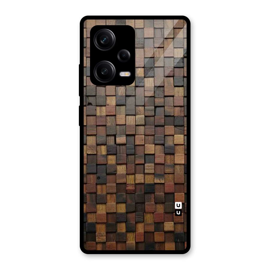 Blocks Of Wood Glass Back Case for Redmi Note 12 Pro