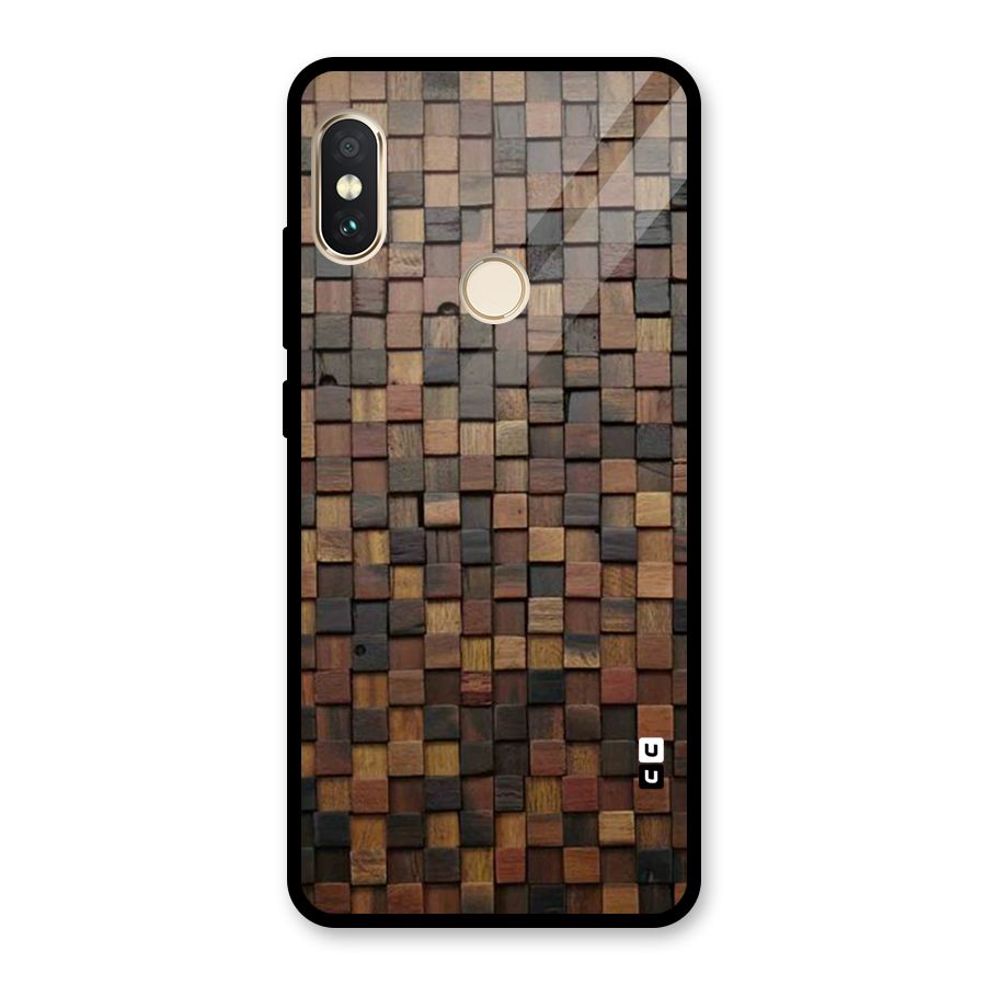 Blocks Of Wood Glass Back Case for Redmi Note 5 Pro