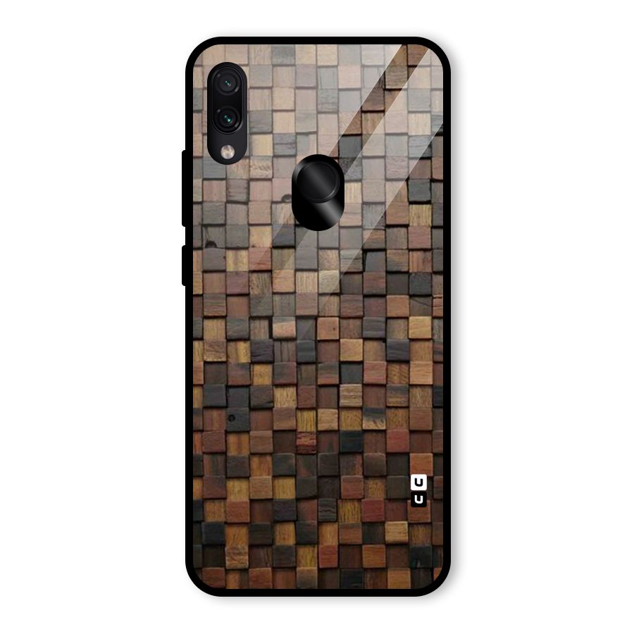 Blocks Of Wood Glass Back Case for Redmi Note 7 Pro