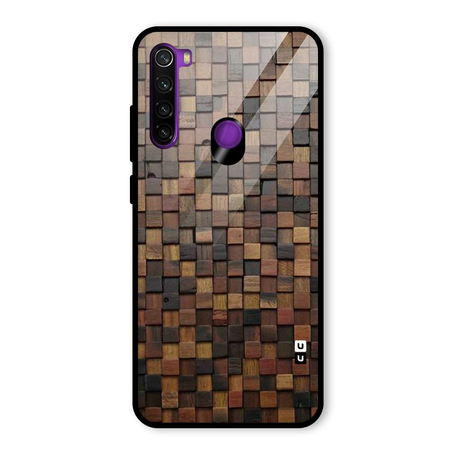 Blocks Of Wood Glass Back Case for Redmi Note 8