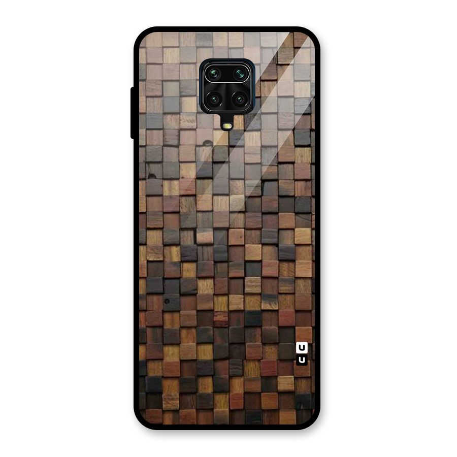 Blocks Of Wood Glass Back Case for Redmi Note 9 Pro