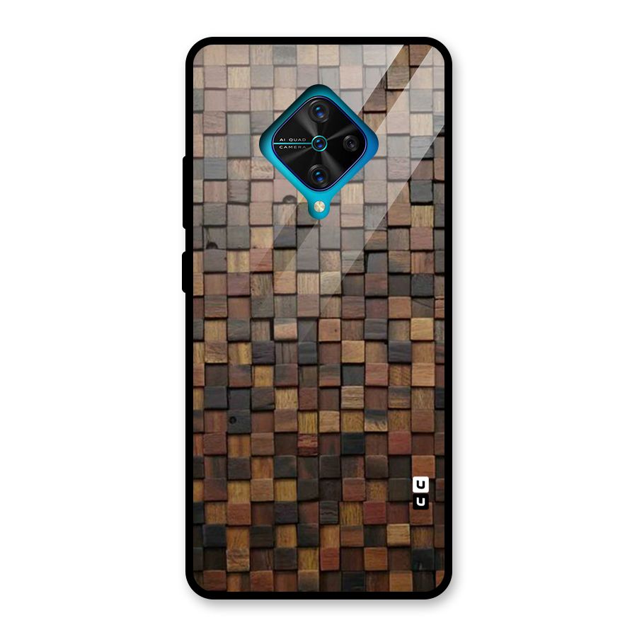 Blocks Of Wood Glass Back Case for Vivo S1 Pro