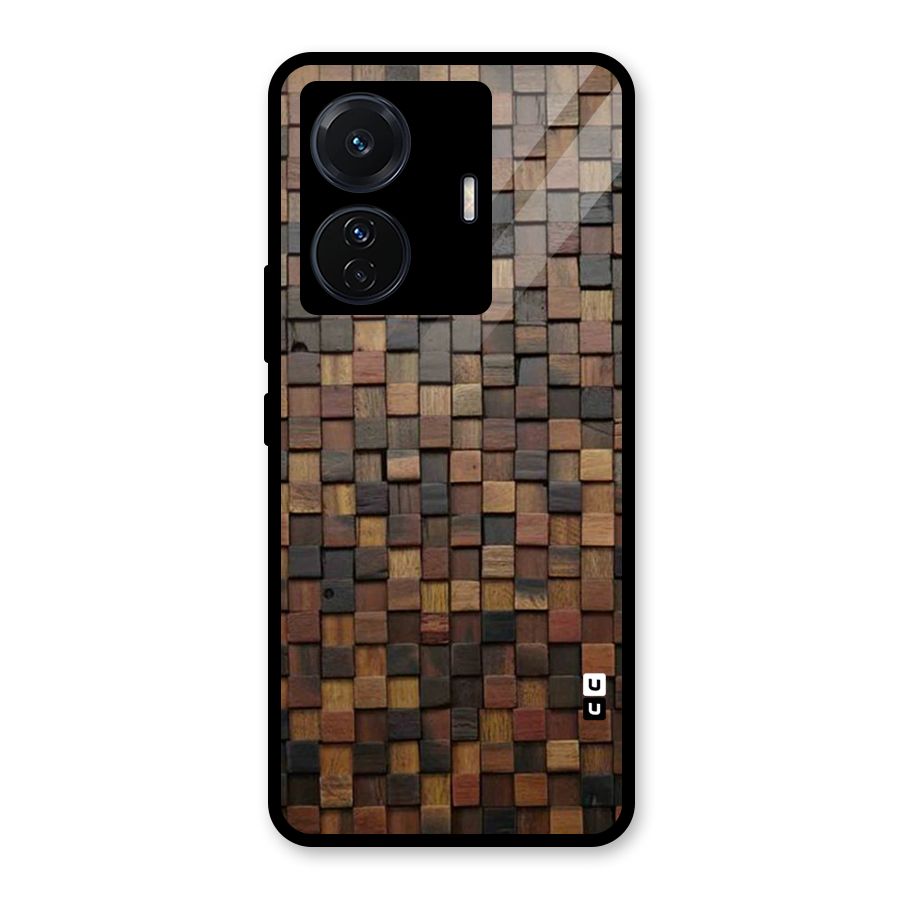 Blocks Of Wood Glass Back Case for Vivo T1 Pro