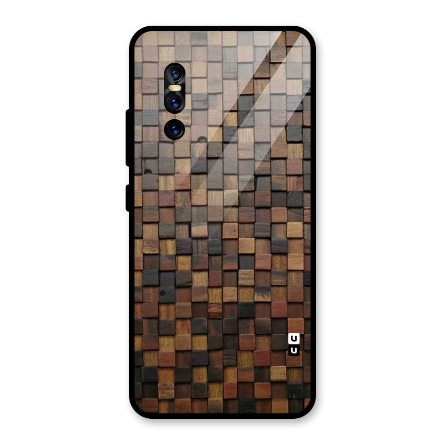 Blocks Of Wood Glass Back Case for Vivo V15 Pro