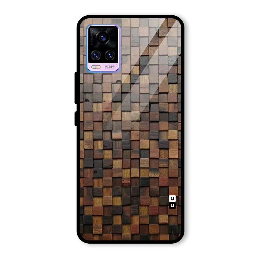 Blocks Of Wood Glass Back Case for Vivo V20 Pro