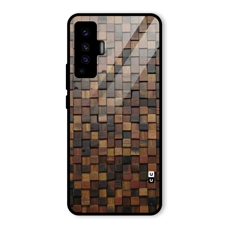 Blocks Of Wood Glass Back Case for Vivo X50