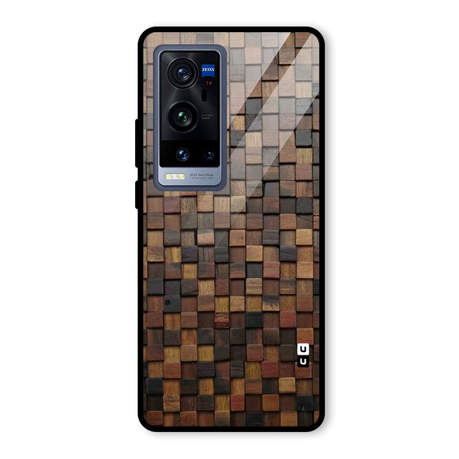 Blocks Of Wood Glass Back Case for Vivo X60 Pro Plus