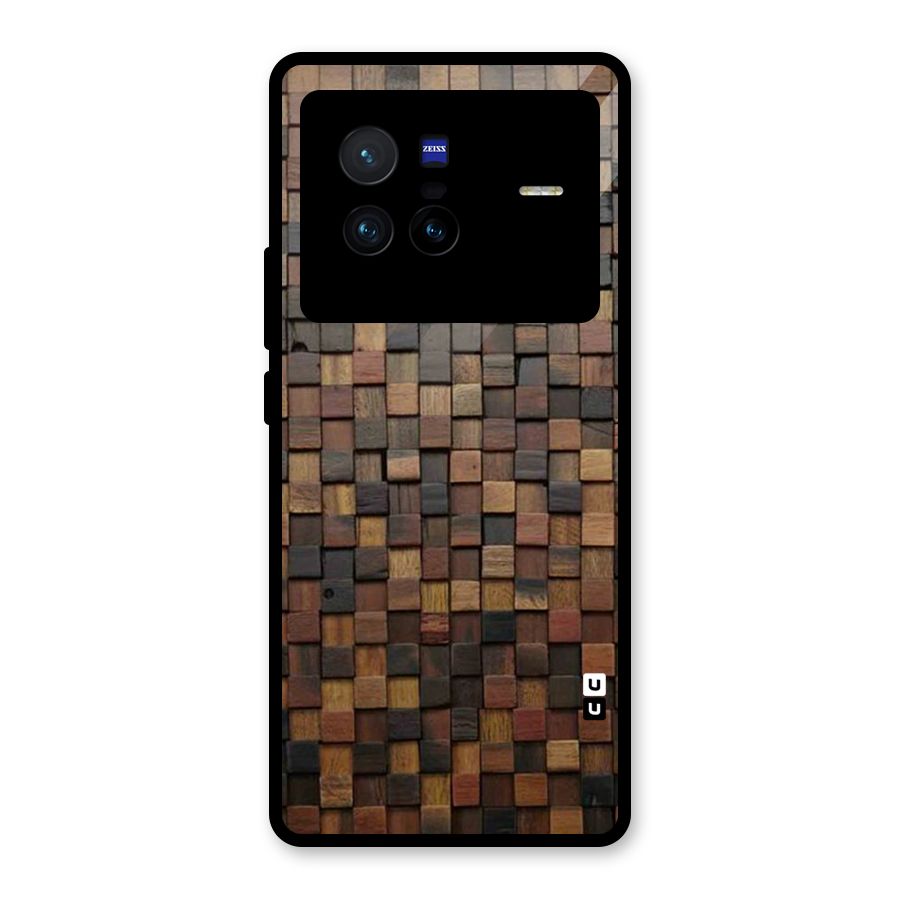 Blocks Of Wood Glass Back Case for Vivo X80
