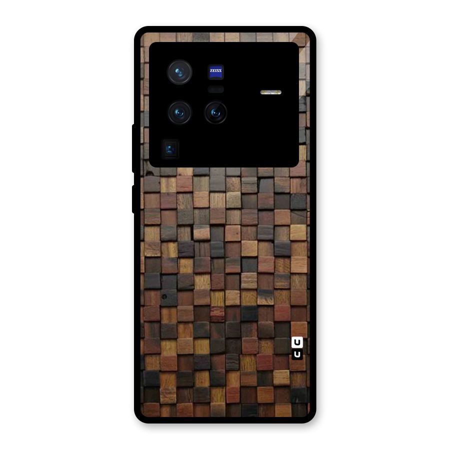 Blocks Of Wood Glass Back Case for Vivo X80 Pro