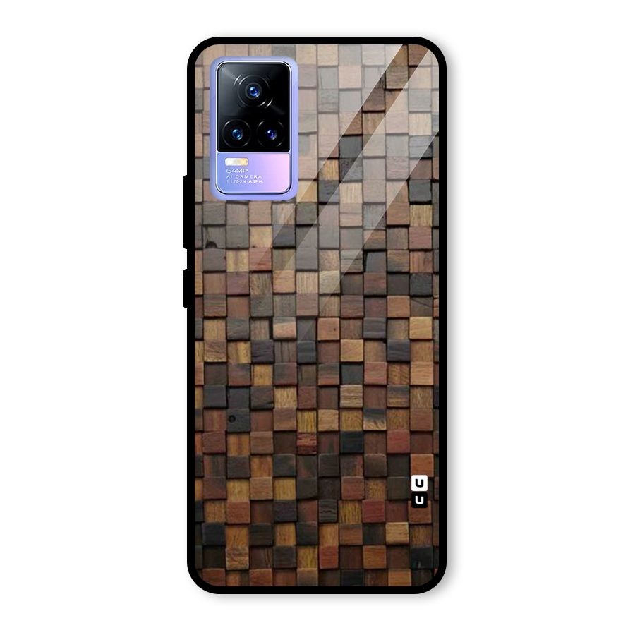 Blocks Of Wood Glass Back Case for Vivo Y73