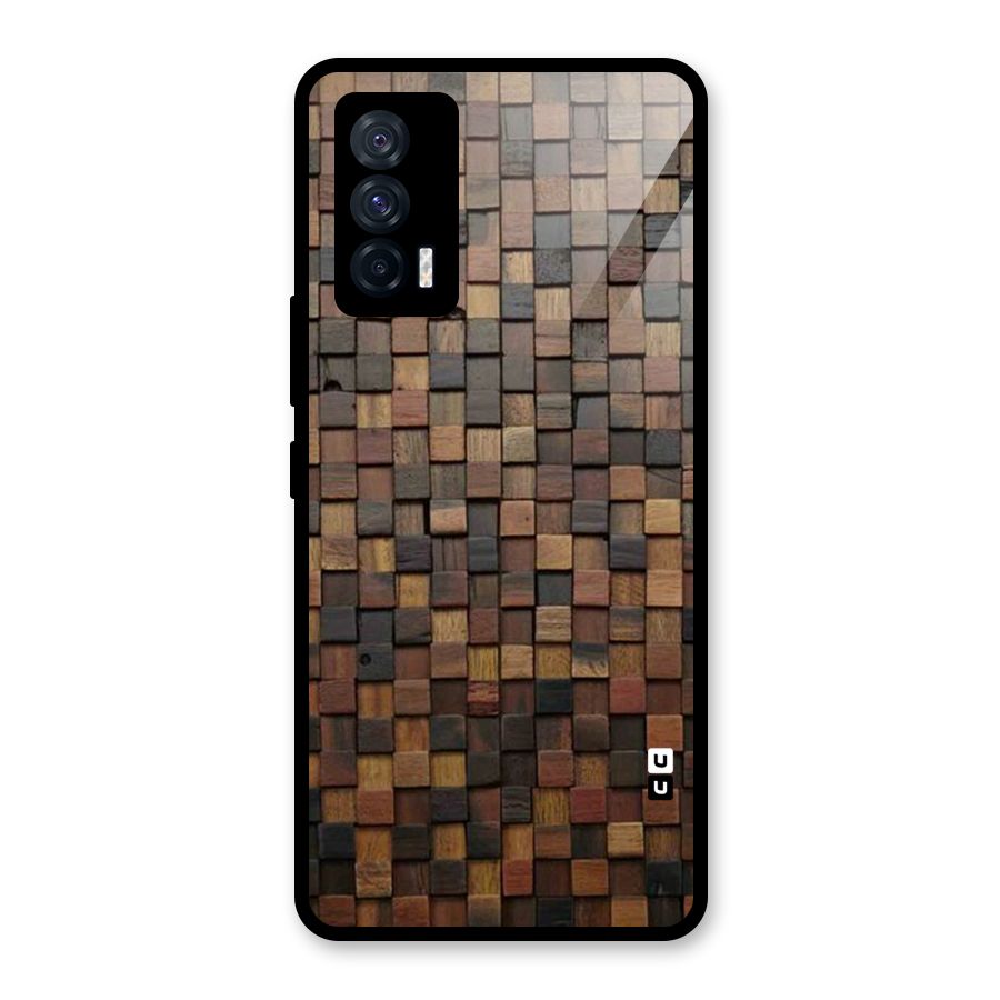 Blocks Of Wood Glass Back Case for Vivo iQOO 7 5G