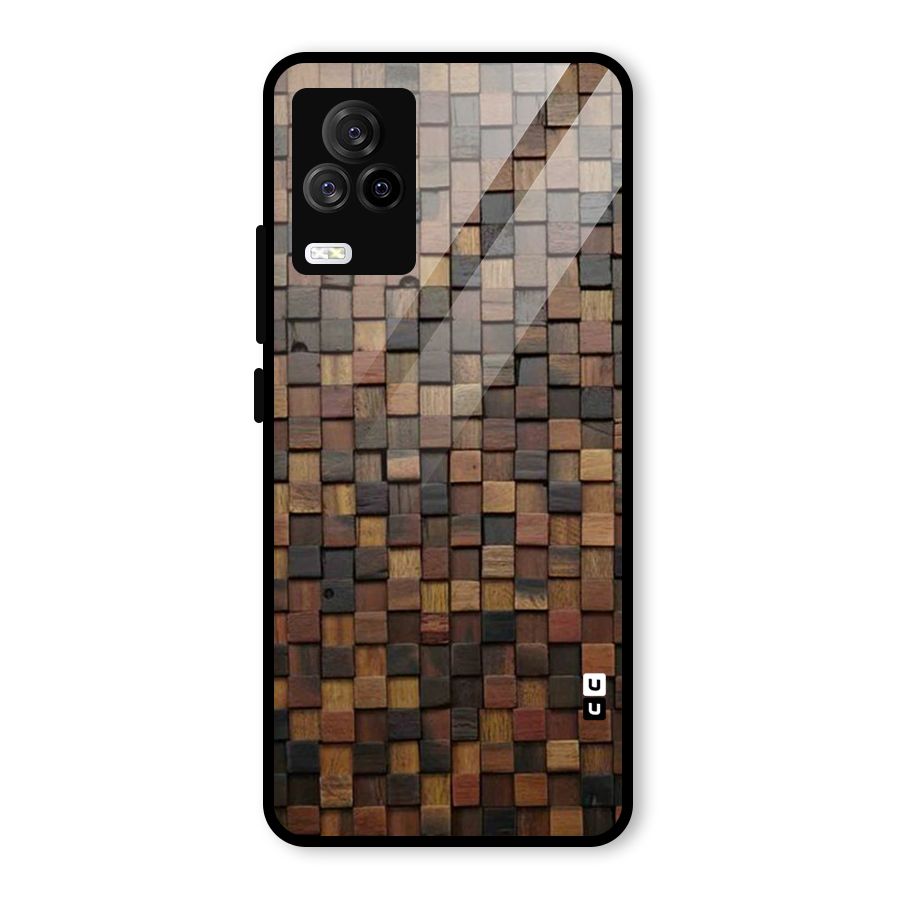 Blocks Of Wood Glass Back Case for Vivo iQOO 7 Legend 5G
