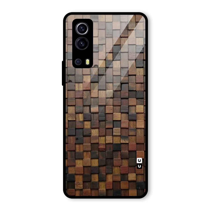 Blocks Of Wood Glass Back Case for Vivo iQOO Z3