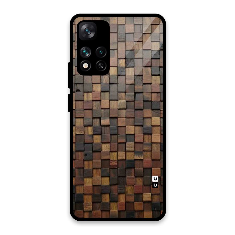 Blocks Of Wood Glass Back Case for Xiaomi 11i HyperCharge 5G