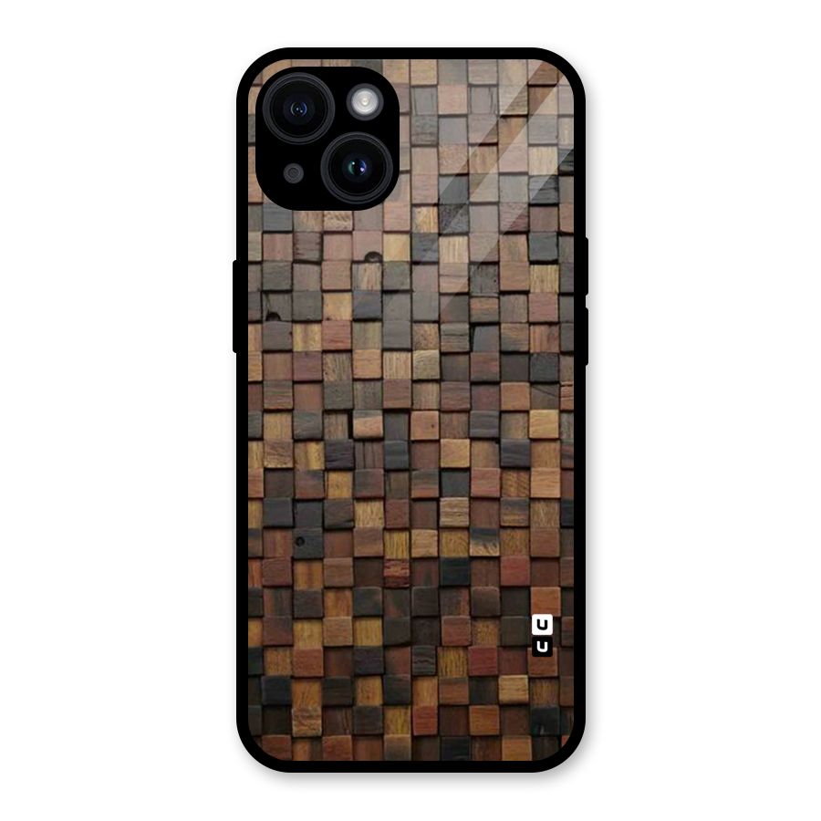 Blocks Of Wood Glass Back Case for iPhone 14