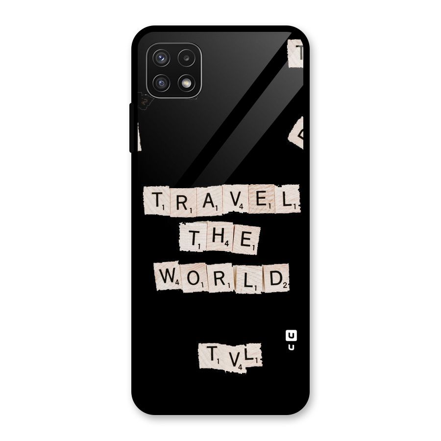 Blocks Travel Glass Back Case for Galaxy A22 5G