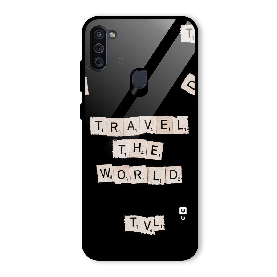 Blocks Travel Glass Back Case for Galaxy M11