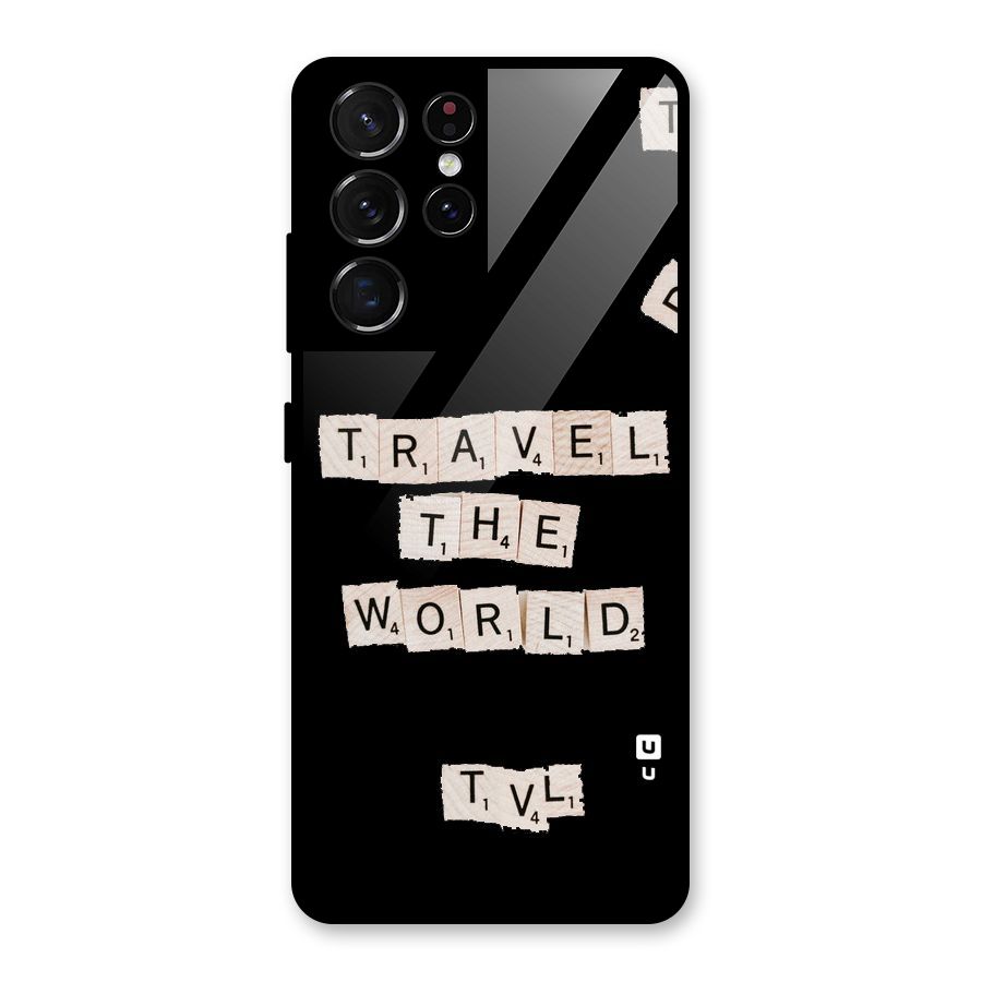 Blocks Travel Glass Back Case for Galaxy S21 Ultra 5G