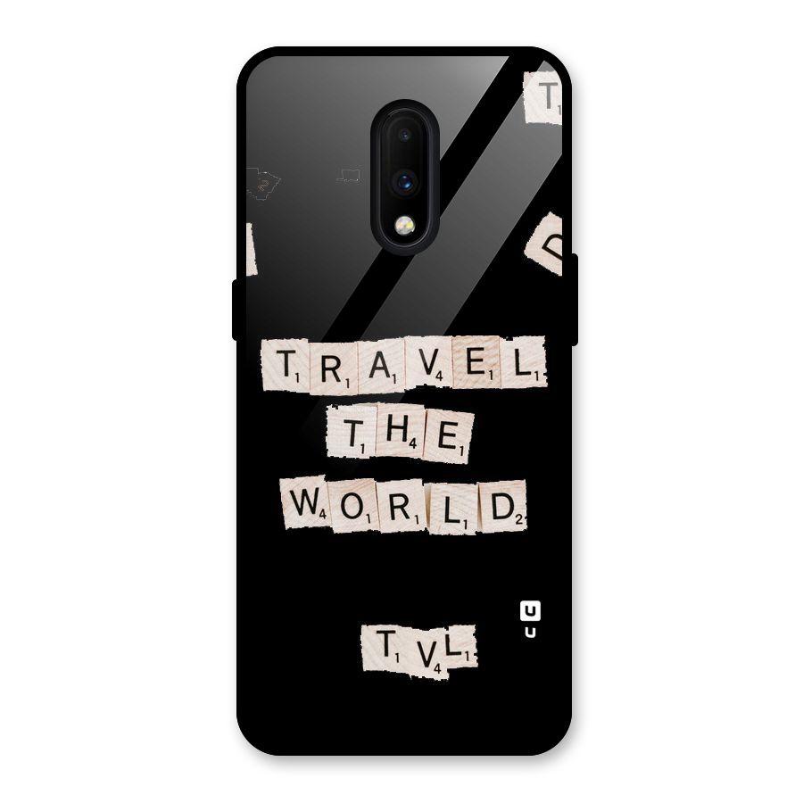 Blocks Travel Glass Back Case for OnePlus 7