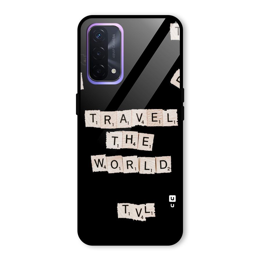 Blocks Travel Glass Back Case for Oppo A74 5G